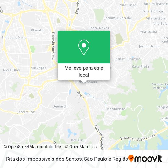 Rita dos Impossiveis dos Santos mapa