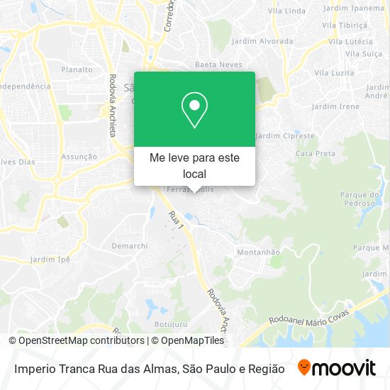 Imperio Tranca Rua das Almas mapa