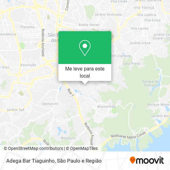 Adega Bar Tiaguinho mapa
