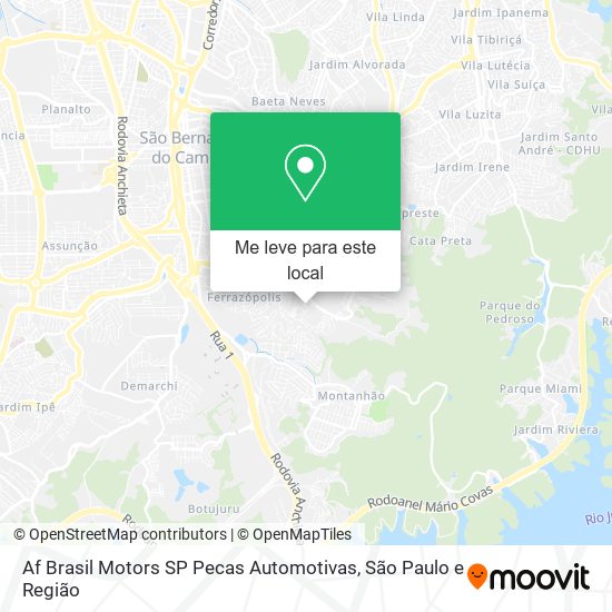 Af Brasil Motors SP Pecas Automotivas mapa