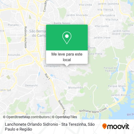 Lanchonete Orlando Sidronio - Sta Terezinha mapa