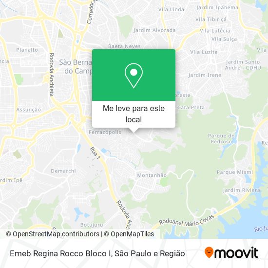 Emeb Regina Rocco Bloco I mapa