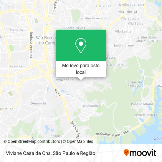 Viviane Casa de Cha mapa