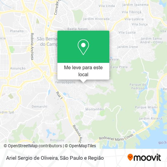 Ariel Sergio de Oliveira mapa
