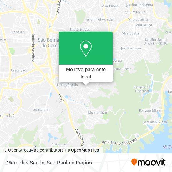 Memphis Saúde mapa