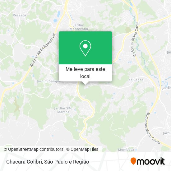 Chacara Colibri mapa