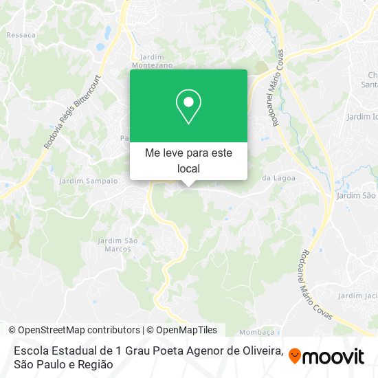 Escola Estadual de 1 Grau Poeta Agenor de Oliveira mapa