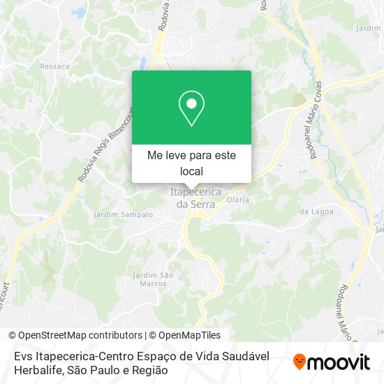 Evs Itapecerica-Centro Espaço de Vida Saudável Herbalife mapa