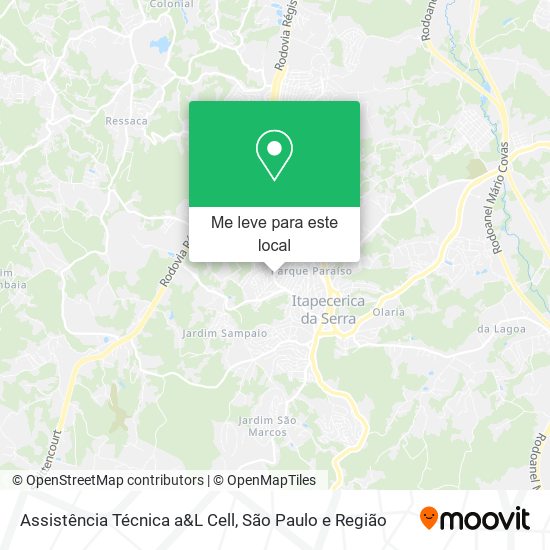 Assistência Técnica a&L Cell mapa