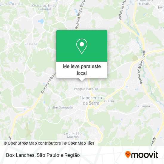 Box Lanches mapa