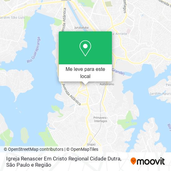 Igreja Renascer Em Cristo Regional Cidade Dutra mapa