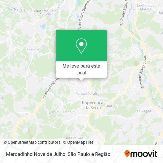 Mercadinho Nove de Julho mapa