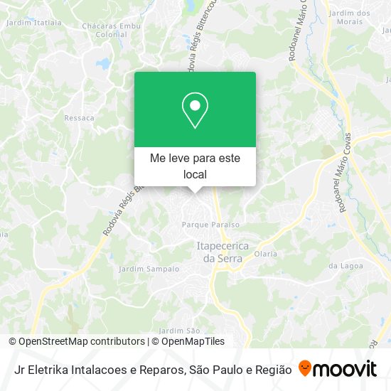 Jr Eletrika Intalacoes e Reparos mapa