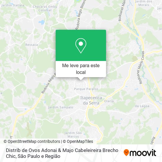 Distrib de Ovos Adonai & Majo Cabeleireira Brecho Chic mapa