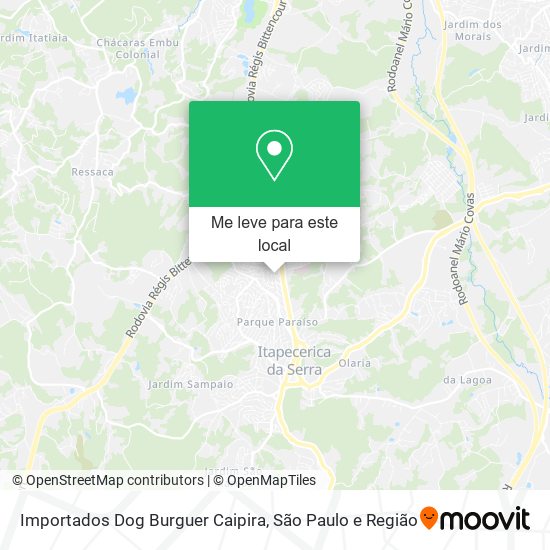 Importados Dog Burguer Caipira mapa
