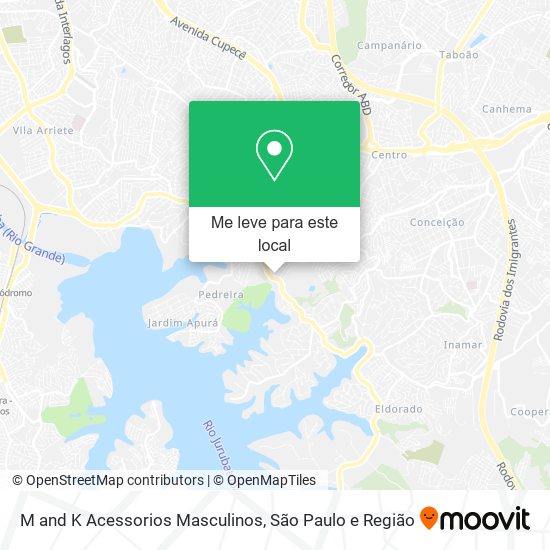 M and K Acessorios Masculinos mapa