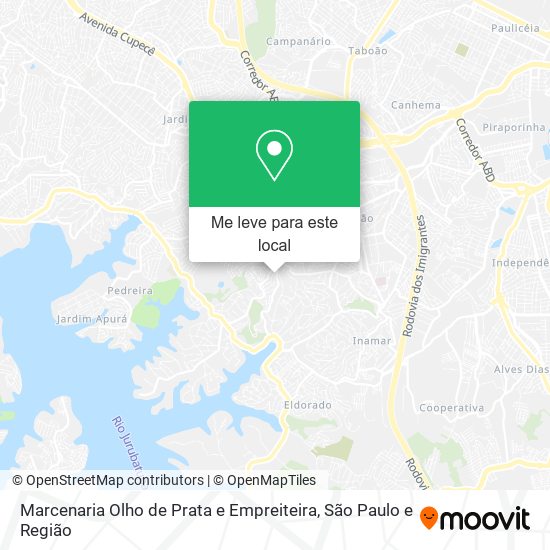 Marcenaria Olho de Prata e Empreiteira mapa