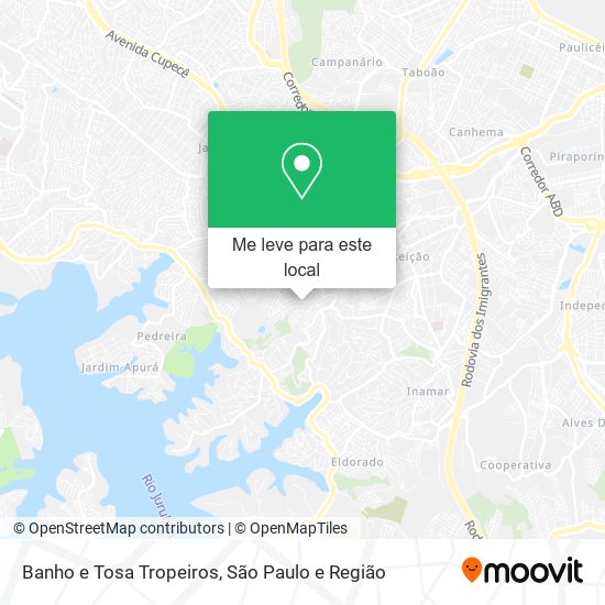 Banho e Tosa Tropeiros mapa