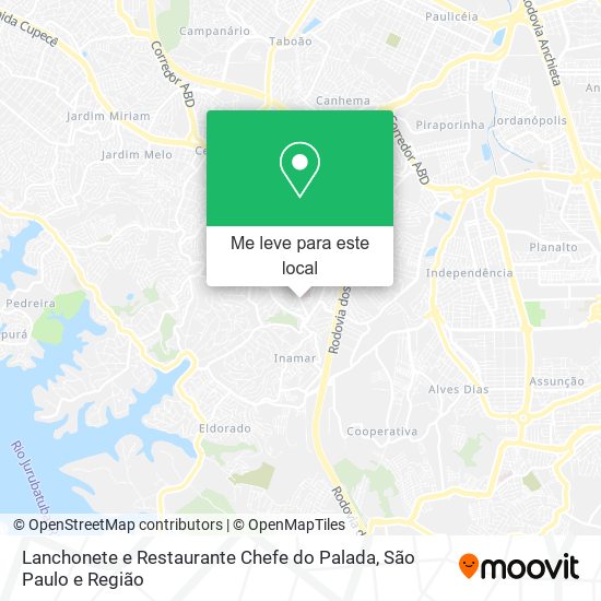 Lanchonete e Restaurante Chefe do Palada mapa