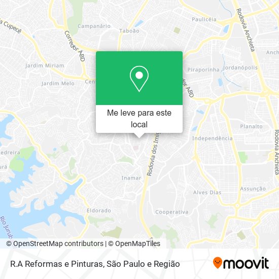 R.A Reformas e Pinturas mapa