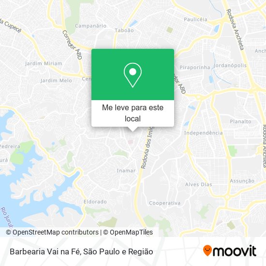 Barbearia Vai na Fé mapa