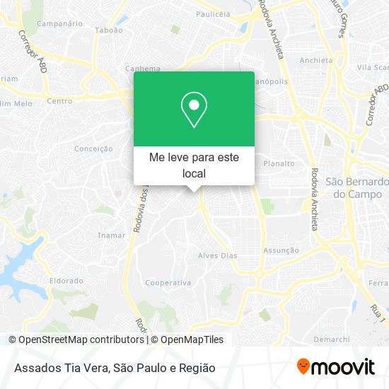 Assados Tia Vera mapa