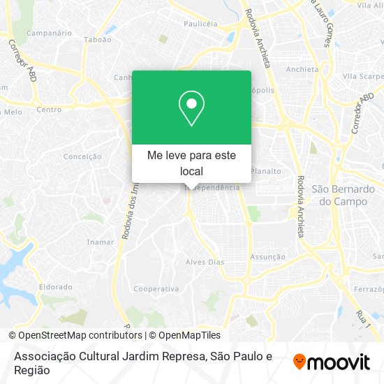 Associação Cultural Jardim Represa mapa