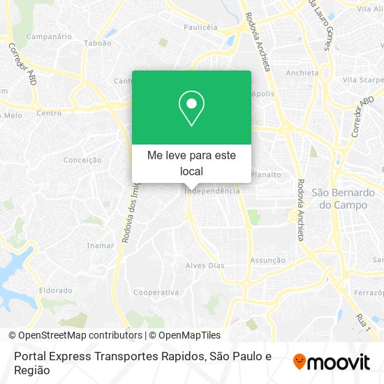 Portal Express Transportes Rapidos mapa