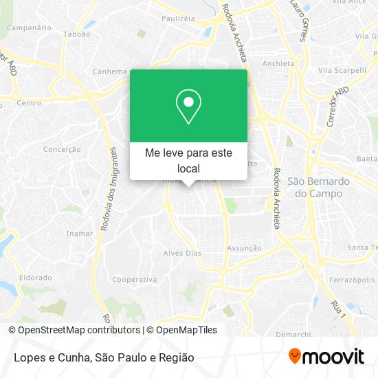 Lopes e Cunha mapa