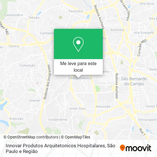 Innovar Produtos Arquitetonicos Hospitalares mapa