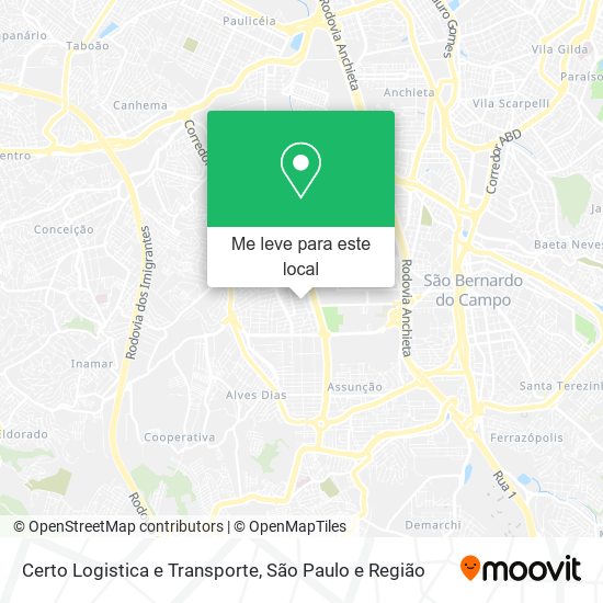 Certo Logistica e Transporte mapa