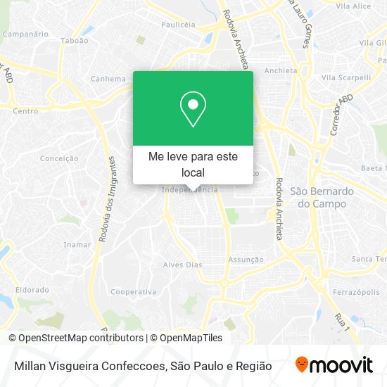 Millan Visgueira Confeccoes mapa