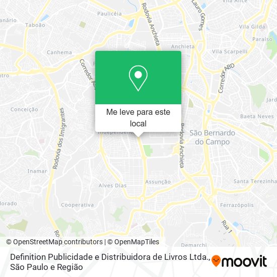 Definition Publicidade e Distribuidora de Livros Ltda. mapa