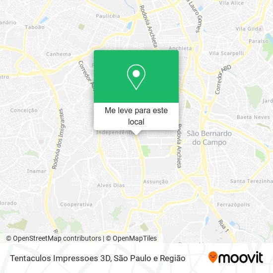 Tentaculos Impressoes 3D mapa