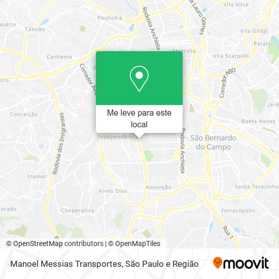 Manoel Messias Transportes mapa