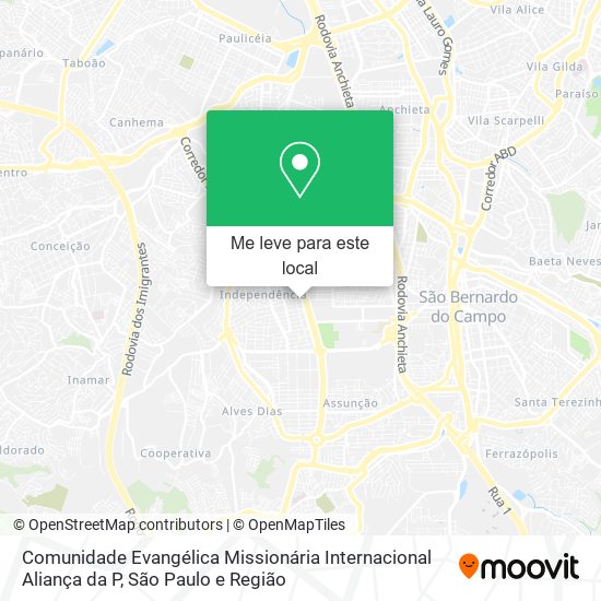 Comunidade Evangélica Missionária Internacional Aliança da P mapa