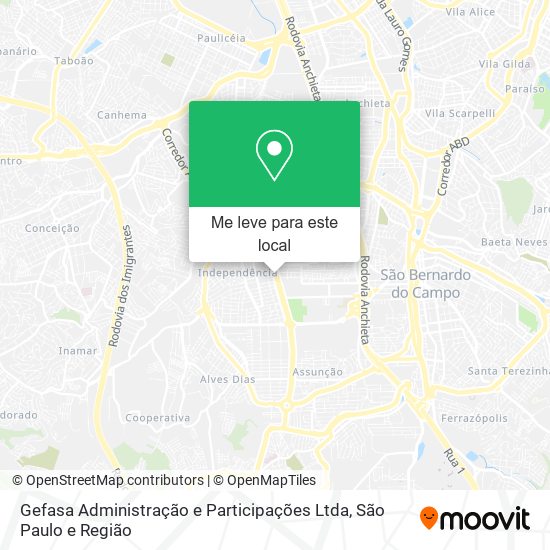 Gefasa Administração e Participações Ltda mapa