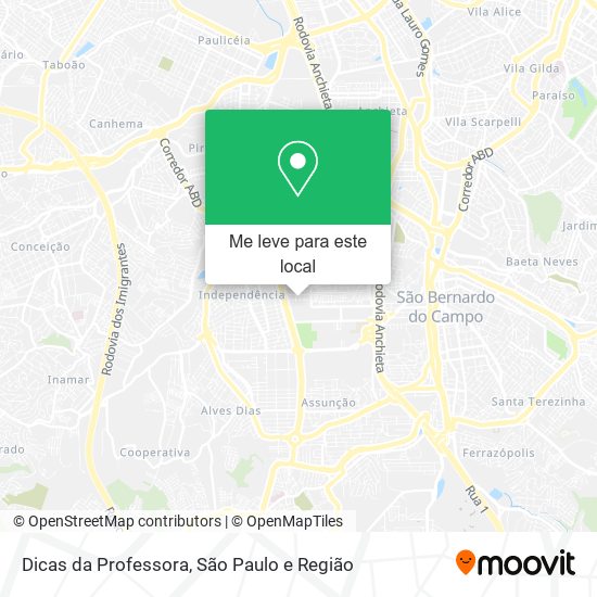 Dicas da Professora mapa