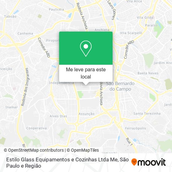 Estilo Glass Equipamentos e Cozinhas Ltda Me mapa