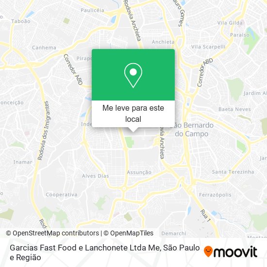 Garcias Fast Food e Lanchonete Ltda Me mapa