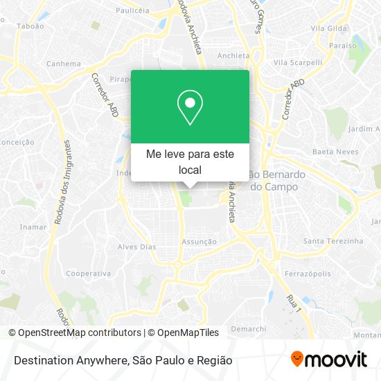 Destination Anywhere mapa