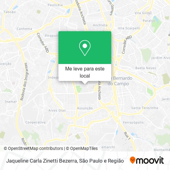 Jaqueline Carla Zinetti Bezerra mapa