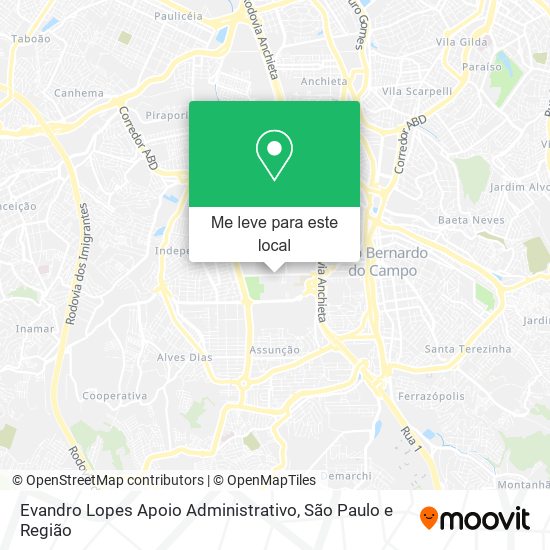 Evandro Lopes Apoio Administrativo mapa