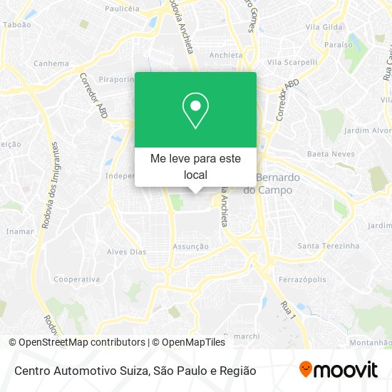Centro Automotivo Suiza mapa