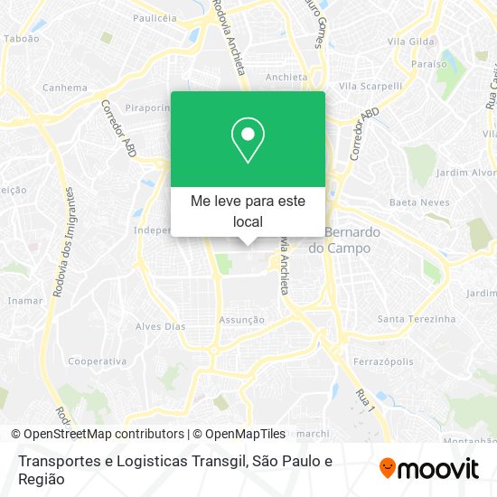 Transportes e Logisticas Transgil mapa