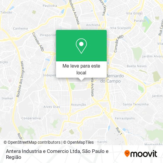 Antera Industria e Comercio Ltda mapa