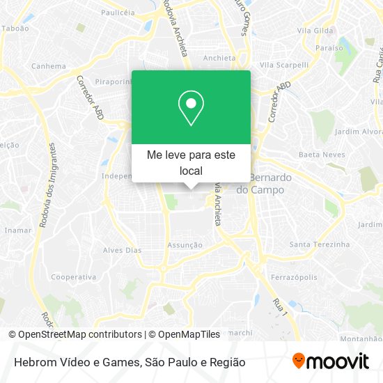 Hebrom Vídeo e Games mapa