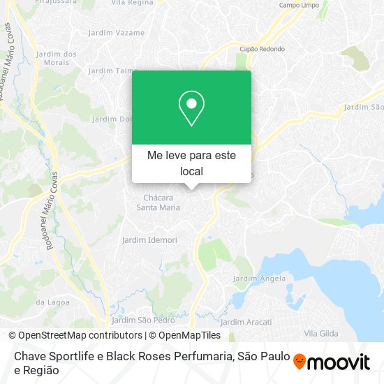 Chave Sportlife e Black Roses Perfumaria mapa