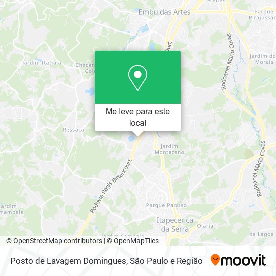 Posto de Lavagem Domingues mapa