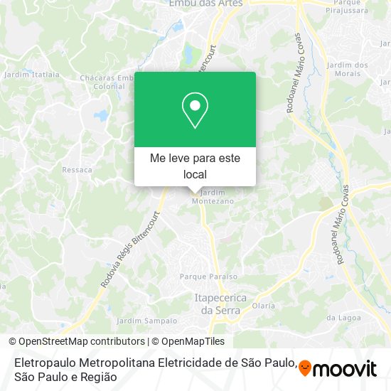 Eletropaulo Metropolitana Eletricidade de São Paulo mapa